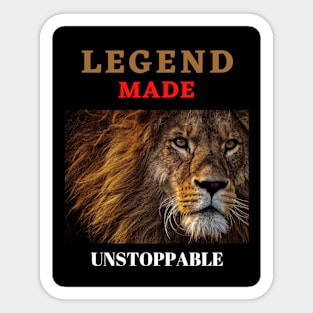 LION MADE UNSTOPPABLE Sticker